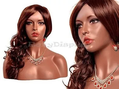 Hot Selling Female Fiberglass Mannequin Head Bust Display #MZ-H3 • $45