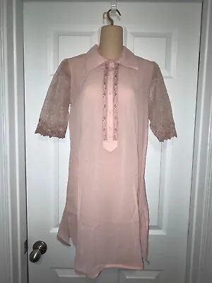 La Perla Liaison Soft Pink Silk Nightdress L Nightgown Sleepshirt • $249.99