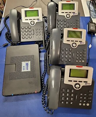 X-25 Xblue VOIP Server 4Q X-2020S Phones System /w Power Supply Power Tested. • $200