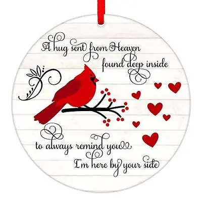WaaHome Red Cardinal Christmas Ornaments 3'' Christmas In Heaven Ornaments In • $11.79