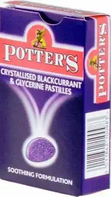 £5.90 • Buy Potters Pastilles Blackcurrant & Glycerine Cough & Sore Throat Relief 45g