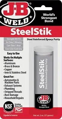 New Jb Weld 8267 Steelstick Repair Putty Stick Black Epoxy Glue Adhesive 5456231 • $5.09