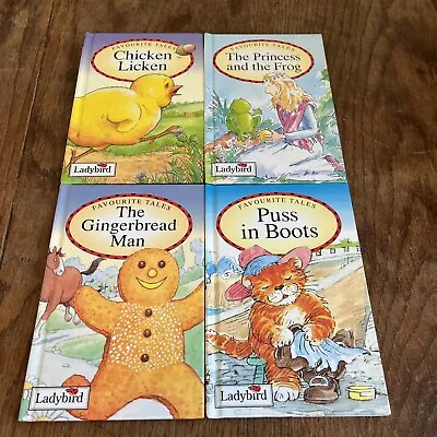 Ladybird Favourite Tales 4 Books Gingerbread Man Puss In Boots Chicken • £6.94