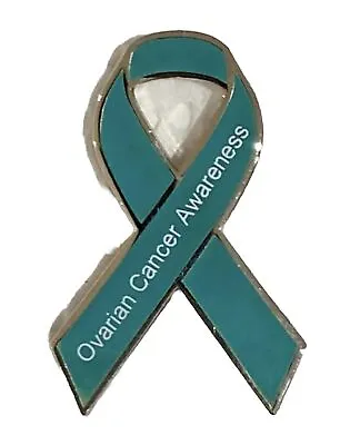 ***NEW*** Ovarian Cancer Awareness Ribbon Enamel Badge / Brooch.Charity. • £3.99