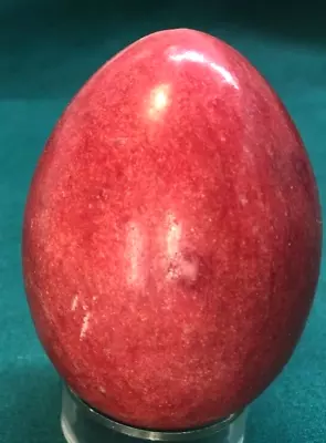 2 1/2 -Vintage Marble/Alabaster EGG-RED • $5