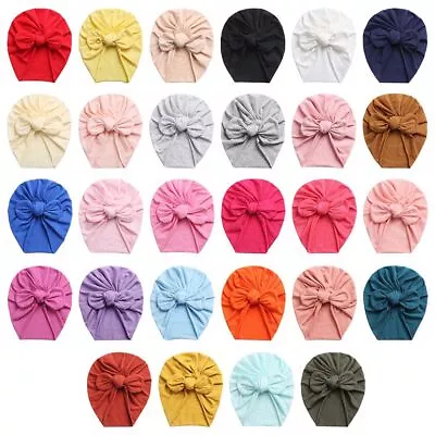 Girl Head Wrap Newborn Baby Hospital Hat Baby Beanies Knot Bonnet Turban Hat • $14.43