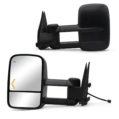 Pair Tow Mirrors For 1999-2002 Chevy Silverado Sierra 1500 2500 HD Power Heated • $81.16