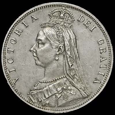 £70 • Buy 1887 Queen Victoria Jubilee Head Silver Half Crown, EF