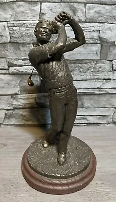 Vintage Michael Garman 13.5  Golf Sculpture Tee Shot Golfing Art Statue Figurine • $40.45