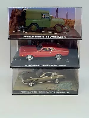 James Bond 007/ Car Collection / Aston Martin DBS/ Mustang Mach/ Land Rover • £49