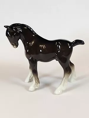£5.19 • Buy Ceramic Shire Horse Colt Foal Figurine, Possibly Beswick. 13cm. Excellent Cond.