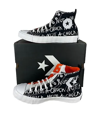 NEW Converse Untitled Hi 'Not A Chuck' Black/Mandarin Orange Mens Shoes 166502C • $39.99