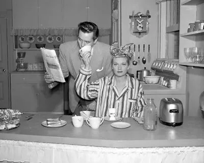 Lucille Ball Desi Arnaz I Love Lucy On Kitchen Having Breakfast 8x10 Picture Cel • $4