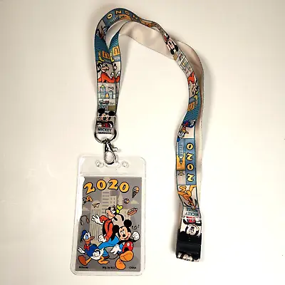 Disney Mickey Mouse Donald Duck Goofy 2020 Lanyard With Card Holder • $4.28
