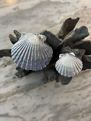 Bay Scallop Shell Cape Cod Silver Pendant (Beach & Nautical Jewlery Crafts) • $7.99