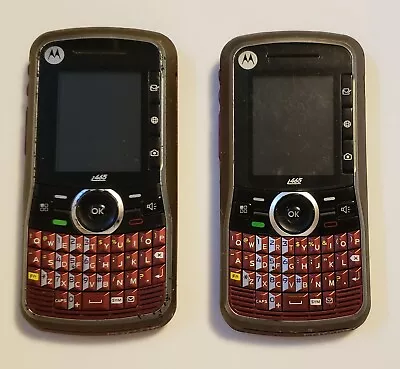 UNTESTED Pair Of 2 Motorola Clutch I465 - Red (Boost Mobile) Smartphone • $29.96