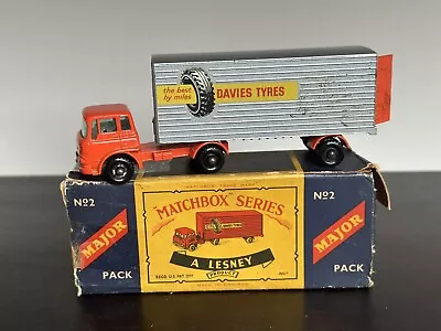 MATCHBOX MAJOR PACK No. 2 BEDFORD TRACTOR WITH YORK TRAILER - DAVIES TYRES • £17.50