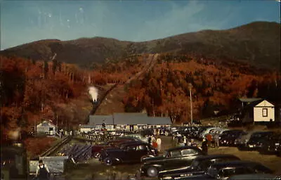 White Mountains New Hampshire Mt Washington Fall Foliage 1940s Cars Postcard • $3.59