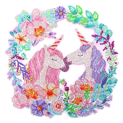 $17.70 • Buy 5D DIY Diamond Painting Unicorn Wreath Kit Art Door Hanging Decor (DZ649)