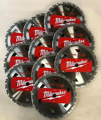 10 Pack Milwaukee 7 1/4 Circular Saw Blades 24 Tooth Framing NEW FAST SHIPPING • $64