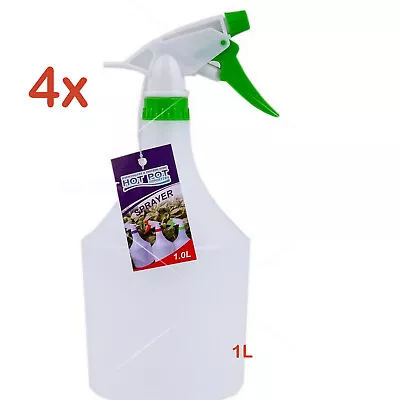4x 1L Water Spray Bottle Plastic Water Dispenser Flower Plant Garden Spray • $19.95
