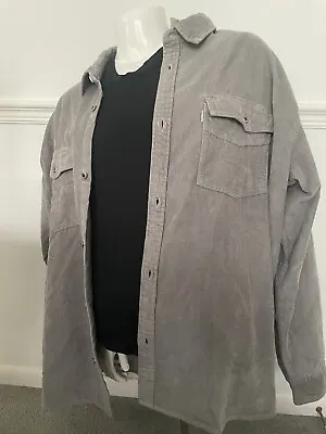 Levis Mens 3XL Overshirt Loose Shirt Grey Corduroy Worker Western Long Sleeve • $29.50