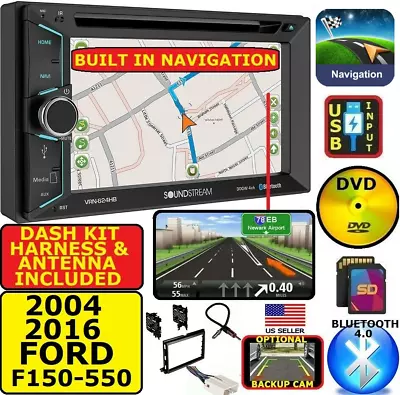 04-16 FORD F150 250 350 450 550 NAVIGATION CD DVD USB AUX BLUETOOTH Radio Stereo • $299.99