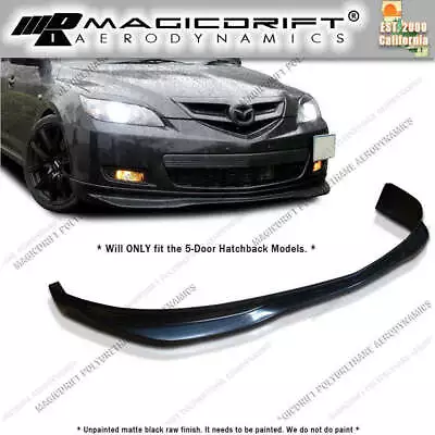 For 07 08 09 Mazda 3 Mazda3 Hatchback MS Urethane Front Bumper Lip Speed Style • $141.99