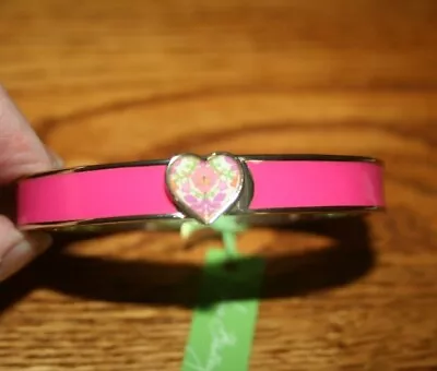 Vera Bradley Bracelet Heart Bangle Jewelry  Lille Bell Pink Rare Retired NEW • $18.75