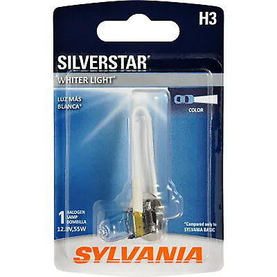 SYLVANIA - H3 SilverStar Fog Light Bulb High Performance Halogen Headlight 1PC • $19.75