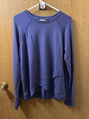 ATHLETA Women's Long Sleeve Blue Top-Size Medium- • $17.99