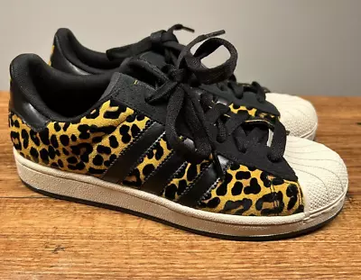 $77 • Buy Adidas Superstar II Leopard Print Womens Shoes Sneakers Size 8