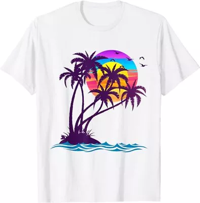 Palm Tree Retro Style Tropical Beach 60s 70s 90s Vintage T-Shirt • $19.99