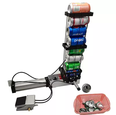 Heavy Duty Pneumatic Cylinder Soda Beer Can CrusherEco-Friendly Recycling Tool • $89.55