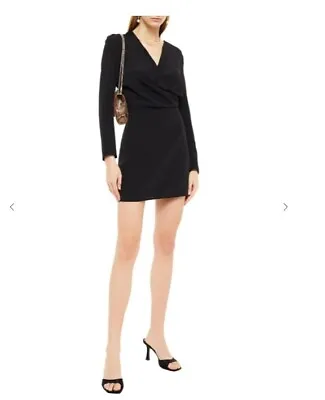 VANESSA BRUNO Nehila Wrap-effect Cloqué Mini Dress Size 34 US XS • $100