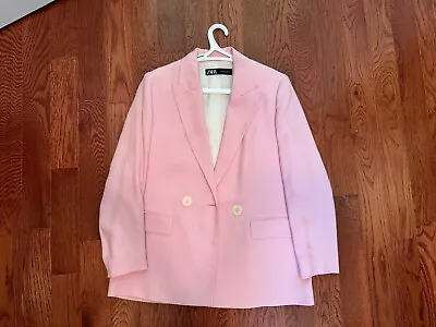 Zara Buttoned Blazer Pink New Without Tags Size XS Excellent Condition • $30