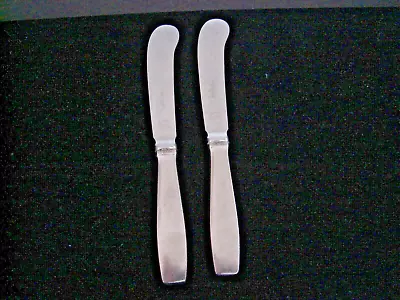 Georg Jensen Lot Of 2 Pieces Butter Spreaders Stainless Steel Raadvad Denmark • $39.95