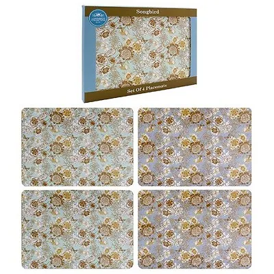 William Morris Song Bird Set Of 4 Placemats Discontinued Tablemats Design • £10.99