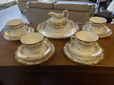 Coalport ‘Hazelton’ Vintage English Tea Set - Trios For 4 Complete • £89.99