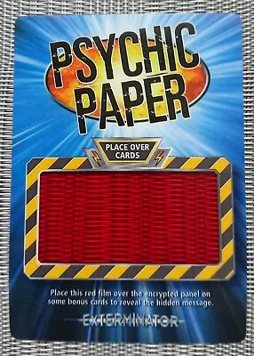 £4.99 • Buy Doctor Who Battles In Time Exterminator PSYCHIC PAPER