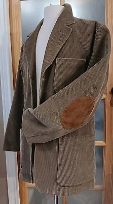 Pendleton Corduroy Sport Coat Jacket Blazer Elbow Patches Sz L Light Brown Lined • $52.88