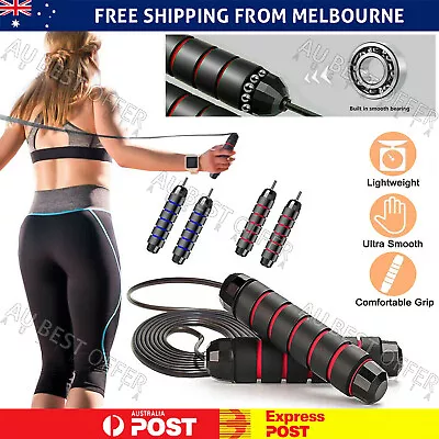 MMA Boxing Speed Cardio Gym Excercise Fitness Skipping Jump PVC Rope Crossfit AU • $9.99