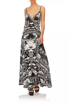 Camilla Franks Silk Sz- L Wild Moonchild Cross Front Long Dress Nwt • $369.99