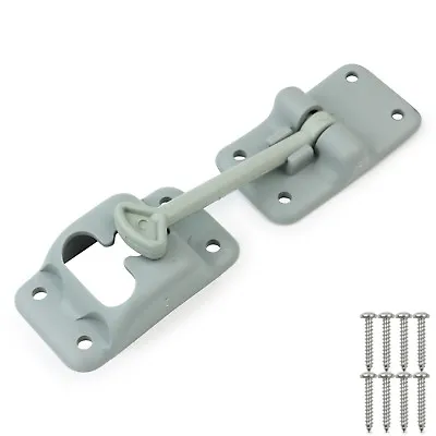 4  GRY Plastic RV Camper Horse Work Enclosed Trailer Door Stop Holder Latch Kit • $5.99