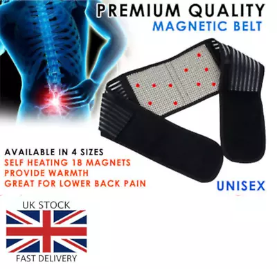£4.95 • Buy Magnetic Heat Belt Therapy Lumbar Lower Back Support Pain Relief Belt Strap