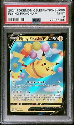 $19.99 • Buy 2021 Pokemon TCG Celebrations 006/025 Flying Pikachu V PSA 9 MINT