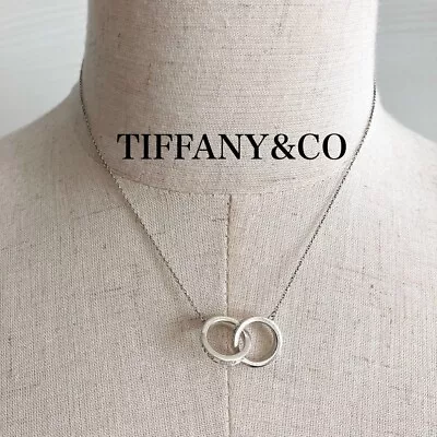 £119.67 • Buy TIFFANY&Co 1837 Interlocking Circles Necklace Silver 925 No Box