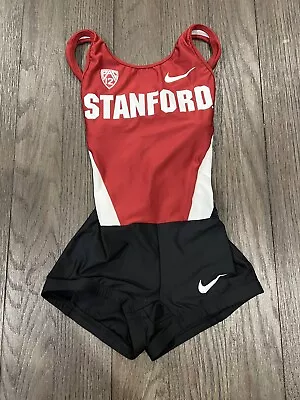 Womens Nike Stanford Cardinal Track & Field Unitard Speedsuit Skinsuit Red Large • $65