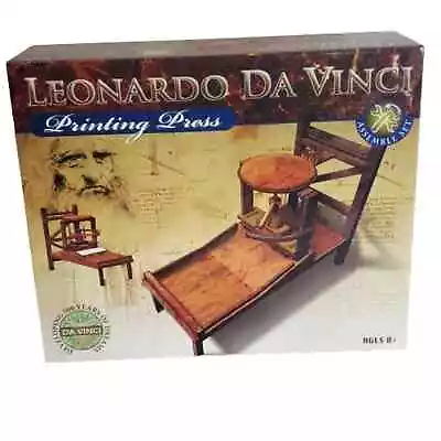 Leonardo Da Vinci Historic Printing Press Replica Model Assembly Kit Toy Model • $24