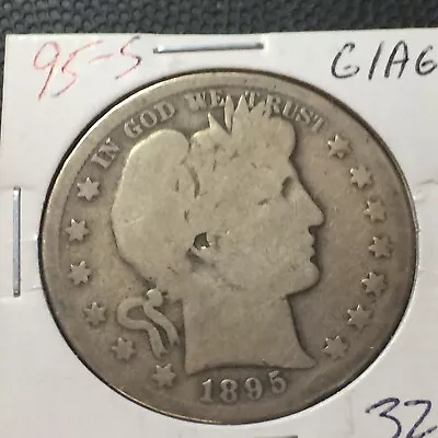 1895-S   G/AG   Barber Half Dollar   Y And Part T          Combined Shipping • $32